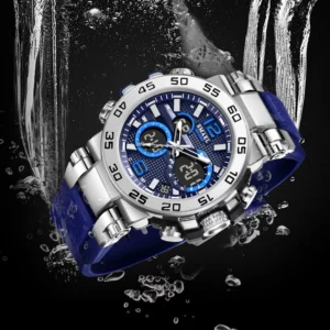 SMAEL Brand Men Watches Sports Wristwatches 50M Waterproof Men's Wristwatch Dual Time Alarm Clock 8106 Sport WatchDigital LED - Image 4