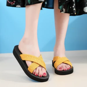 2024 Women Flat Flip-flops Slippers Comfortable Non-slip Sandals Bohemian Style Flip Flop Home Bathroom Fashion Slippers Slides - Image 3