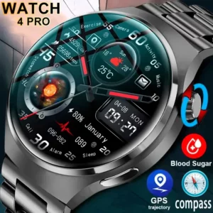 New GPS Smart Watch Men For Huawei Watch 4 Pro 360*360 HD Screen Heart rate Bluetooth Call IP68Waterproof Blood Sugar Smartwatch - Image 1