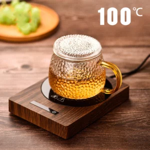 100°C Cup Heater Mug Warmer Hot Tea Makers Automatic Warmer Coaster 5 Gear Temperature Cup Heaters Coffee Milk Tea Heating Pad - Image 2