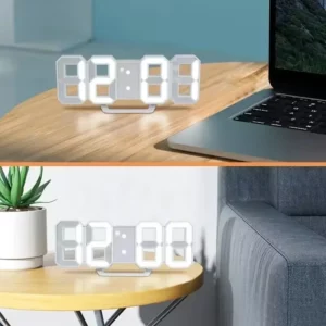 Table 3D LED Digital Alarm Clock Wall Clock Time/Date/Temperature for Home Kitchen Offices Clock Decoration Garden Clocks - Image 4