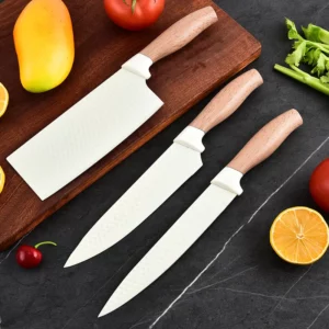 6-Piece Professional Chef Cooking Knives Set Kitchen Utility Knife Block Set with Universal Knife Block - Image 3