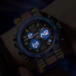 SMAEL Brand Men Watches Sports Wristwatches 50M Waterproof Men's Wristwatch Dual Time Alarm Clock 8106 Sport WatchDigital LED - Image 6
