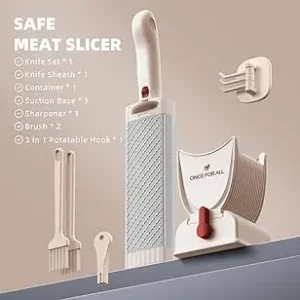 One for All Miniature Manual Stainless Steel Fresh Meat Cutter Chopper for Meat Slicing Strips Dices for Home Kitchen - Image 5