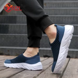 YRZL Lightweight Men Casual Shoes Breathable Slip on Male Casual Sneakers Anti-slip Men's Flats Outdoor Walking Shoes Size 39-46 - Image 2