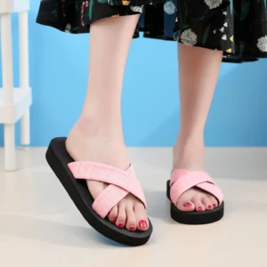 2024 Women Flat Flip-flops Slippers Comfortable Non-slip Sandals Bohemian Style Flip Flop Home Bathroom Fashion Slippers Slides - Image 4
