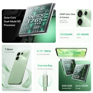 [World Premiere] UMIDIGI G9 5G Smartphone 5G Android 14  8-Core 6GB 256GB 6.75” 90Hz HD+ 50MP 5000mAh 18W Charging 5G cellphone - Image 2