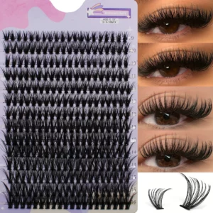 14 Rows 280 Clusters 40D Mix 9-16mm Cluster Lashes Extension Natural Thick Fake Eyelash 3D Strip Individual Lashes - Image 1
