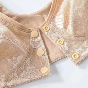 Women Front Button Bra Large Size Brassiere Mother's Cotton Wireless Bras Anti-sagging Gathered Underwear бюстгальтер женский - Image 4