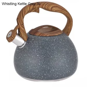 New 3L Stainless Steel Large Capacity Whistle Kettle Gas Cooker Induction Kettle Wood Grain Handle Flat Bottom Kettle Teapot - Image 1