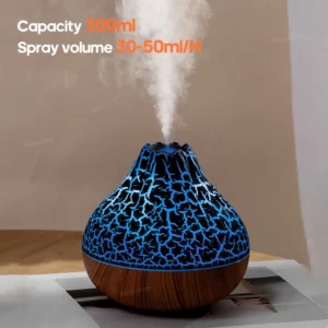 300ml Volcano Air Humidifier Desktop Electric USB Humidificadore Water Mist Diffuser Purifier Air Freshener With 7 Colors Night - Image 5