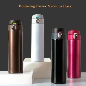 500ML Stainless Steel Bouncing Cover Vacuum Flask Thermos Cup Coffee Tea Milk Thermo Bottle - Image 2