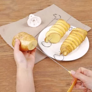 Whirlwind Potato Spiral Cutter Potato Tower Making Machine Vegetable Slicer Creative Vegetable Tools Kitchen Accessories Gadgets - Image 3