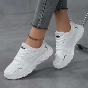 Lady Fitness Women Breathable Sneakers Woman Casual Shoes Cushion Female Comfortable Low Top Sock Sneakers Non-slip Walking Shoe - Image 5