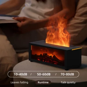Colorful Flame Fireplace Aroma Diffuser 150ml Waterless Auto-Off Air Humidifier with Timer Remote Control for Home Bedroom Gift - Image 4