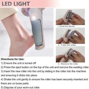 Professional Electric Foot File Callus Remover Pedicure Machine Apparatus for Heels Grinding Device Foot Corns Remove Roller - Image 3