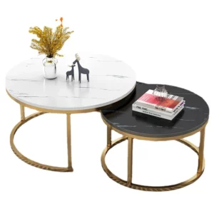 Nordic Light Luxury Coffee Table Living Room Home Table Imitation Marbling Tea TableCD - Image 4
