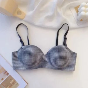 French Bras for Women Simple Seamless Ice Silk Bra One Piece Thick Push Cup Girls Gathering No Steel Rings Women's Underwear - Image 6