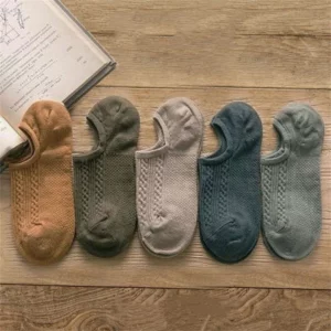 10 Pieces=5 Pairs Twists Cotton Tube Socks for Men Short Boat Socks Invisible Summer Thin Versatile Anti Odor Calcetines - Image 4