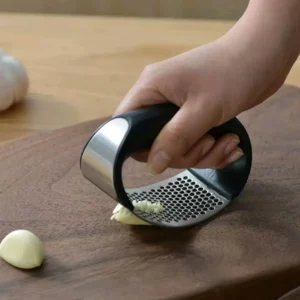 Stainless Steel Garlic Press Manual Mincer Chopping Tools Curve Fruit Vegetable Cooking Kitchen Gadgets - Image 5