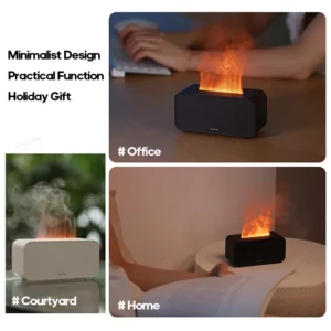 New Simulation Flame Aromatherapy Machine Mini Air Humidifier LED Colorful Light Timer Humidifier Home Perfume Diffuser - Image 5