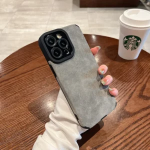 Fashion Matte Leather Silicone Case For iPhone 14 Plus 12 13 Mini 11 16 15 Pro Max 7 8 XR X XS Lens Protection Shockproof Cover - Image 6