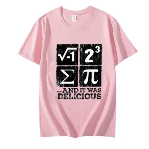 Men T-shirts Summer I Ate Some Pi Design Tshirt Funny I Ate Some Pie Math Nerd Humor Classic Retro Short Sleeve Top Tee Clothing - Image 4