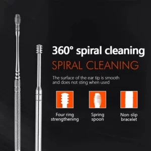 6Pcs/set ear cleaner Ear Wax Pickers Stainless Steel Earpick Wax Remover piercing kit earwax Curette Spoon Care Ear Clean Tools - Image 5
