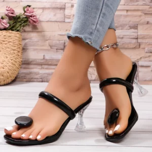 New Women Sandals Narrow Band Ankle Buckle Strap Platform Slippers High Heels Sandals Women Party Shoes Sandalias Mujer Slides - Image 2