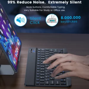 Keyboard Wireless Bluetooth 2.4G Russian/English Keycaps Mouse Combo USB C Receiver For MacBook iPad PC Tablet Rechargeable - Image 3