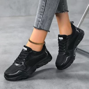 Lady Fitness Women Breathable Sneakers Woman Casual Shoes Cushion Female Comfortable Low Top Sock Sneakers Non-slip Walking Shoe - Image 2
