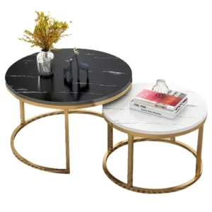 Nordic Light Luxury Coffee Table Living Room Home Table Imitation Marbling Tea TableCD - Image 3