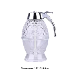 Honey Pot Honey Jar Storage Container Clear Acrylic Honey Dispenser Syrup Jar Storage Bottle Holder Kitchen Portable Storage Pot - Image 5