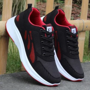 2024 summer new leather non-slip waterproof sports shoes walking shoes all casual fashionable shoes men's running shoes - Image 1