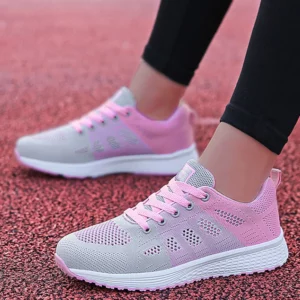 2024 New Fashion Sneakers For Women Breathable Trainers Outdoor Women Sneakers Mesh Fabric Lace Up Female Footwear Shoes Women - Image 4