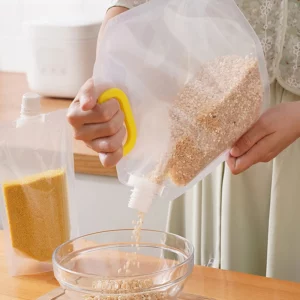 Grain Storage Bag Portable Insect Proof Moisture Proof Fresh Keeping Bag Recyclable Portable Transparent Grain Storage Bags - Image 3