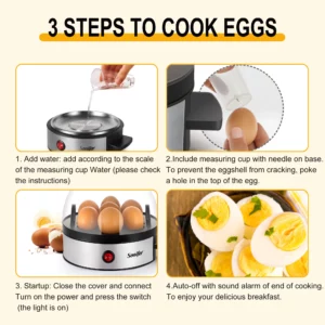 Convenient Egg CookerElectric Egg Cooker 7pcs Egg SteamerEgg CookerKitchen Cooking ToolsEgg CookerAuto-Off Function 350W Sonifer - Image 2