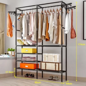 COSTWAY Clothes Hanger Coat Rack Floor Hanger Storage Wardrobe Clothing Drying Racks Porte Manteau Kledingrek Perchero De Pie - Image 4