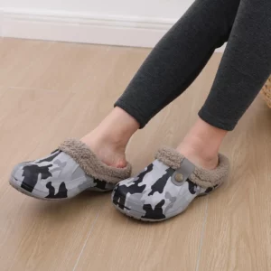 Kidmi Fashion Men Fur Shoes Winter Fuzzy Men Garden Shoes Soft Waterproof Shoes For Men Indoor and Outdoor Antiskid Houes Shoes - Image 5