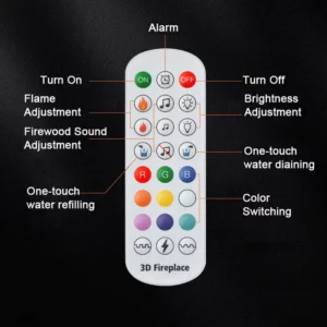 Smart Home 3D Fireplace Water Steam Humidifier LED Decorative Flame TV Wall Sound Of Firewood Cracking Vapour Electric Fireplace - Image 3