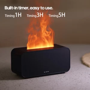 New Simulation Flame Aromatherapy Machine Mini Air Humidifier LED Colorful Light Timer Humidifier Home Perfume Diffuser - Image 3