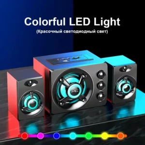 HIFI 3D Stereo Speakers Colorful LED Light Heavy Bass AUX USB Wired Wireless Bluetooth Audio Home Theater Surround Sound Bar TV - Image 3
