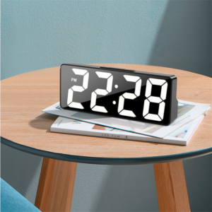 Latest Digital Clock LED Alarm Clock Bedroom Electronic Desktop Clock With Temperature Display Adjustable Brightness 12/24 Hours - Image 4