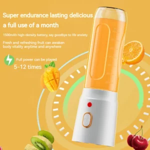Portable Wireless Blender Electric Fruit Juicer Machine For Orange Ice Crushing 10 Blade Auxiliary Food Machine 1500mA Mixer - Image 5