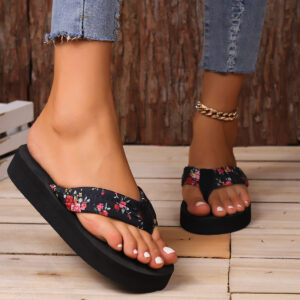 Summer Retro Flip Flops Women Outside Flat Beach Shoes Sandals Shoes for Ladies Slippers Slide Indoor House Pantuflas Mujer - Image 3