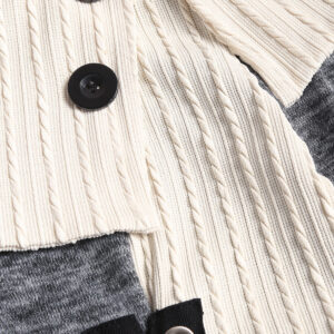 2024 New Women's Long Sleeves Tops Heathered Contrast Lace Up Decor Asymmetric Turn Down Top Mock Button Asymmetric Hem Top - Image 6