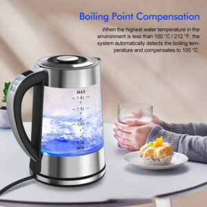 1800W 1.8L Electric Kettle Tea Pot Portable Glass Stainless Steel Water Boiler Fast Heating Teapot 220V Home Appliance 전기포트 주전자 - Image 6