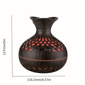 300ml wooden vase colorful light Cool Mist Air Humidifier Aromatherapy essential oil Diffuser usb mini Humidificador - Image 6