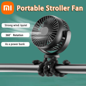 Xiaomi Mini Portable Stroller Fan Detachable 3 Speed ​​Rechargeable 360° Rotating Cooling Fan for Car Seat Baby Crib Travel - Image 6