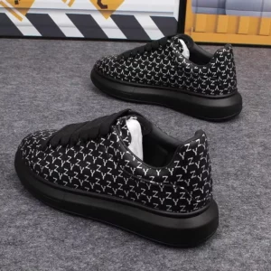 Hot selling high quality men's sports casual shoes black lace-up sneakers couples tennis sneakers women's white shoes - Image 2